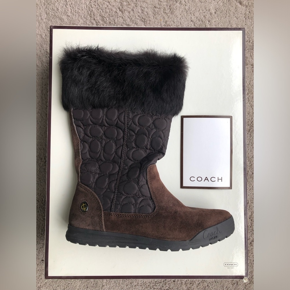 NWT - Brown Coach Winter Boots